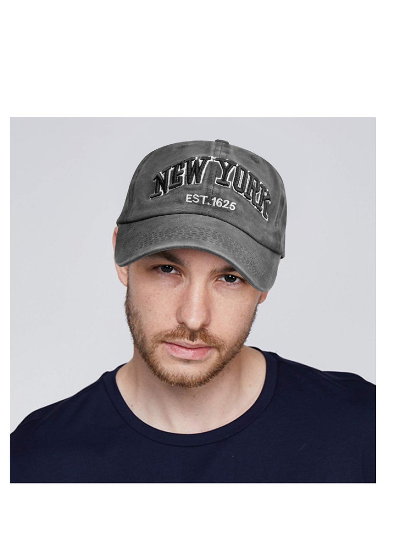 Excefore Classic Baseball Cap, Embroidery Adjustable Cotton Summer Sun Hat, Sports Unisex Baseball Cap - Image 4