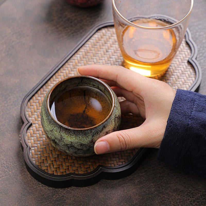 ZPGXLRZ 5Pcs Ceramic Tea Cup Set, 6oz Chinese Tea Cups with Designed Gift Box - 5 Stylish Colors - Image 5