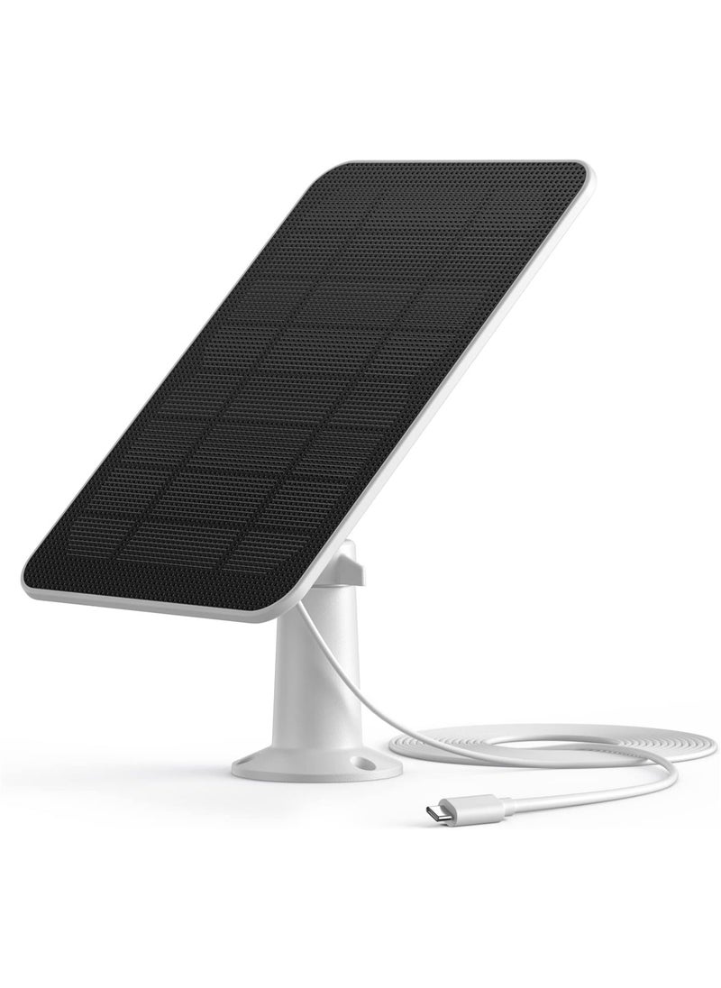 SwitchBot لوحة شمسية فقط لكاميرا الأضواء الخارجية SwitchBot، لوحة شمسية 5 واط لكاميرا الأمان القابلة لإعادة الشحن، مقاومة للماء 360 درجة قابلة للتعديل، مصدر طاقة مستمر  - Image 1