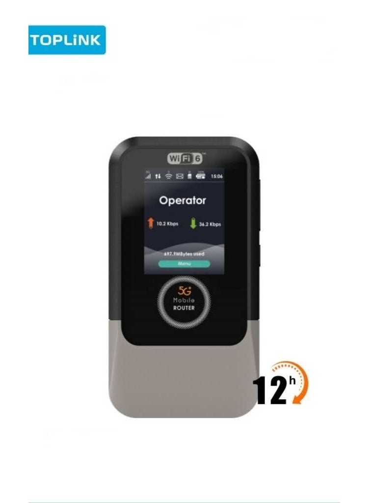 TOPLINK M52 5G Mobile WiFi Router - Up to 2600Mbps Ultra-Fast Speed, Supports 32 Devices Simultaneously, 4000mAh Long Battery Life + eSIM - Image 1