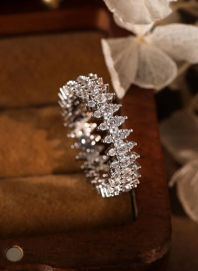 Take Two Silver Zirconia Ring