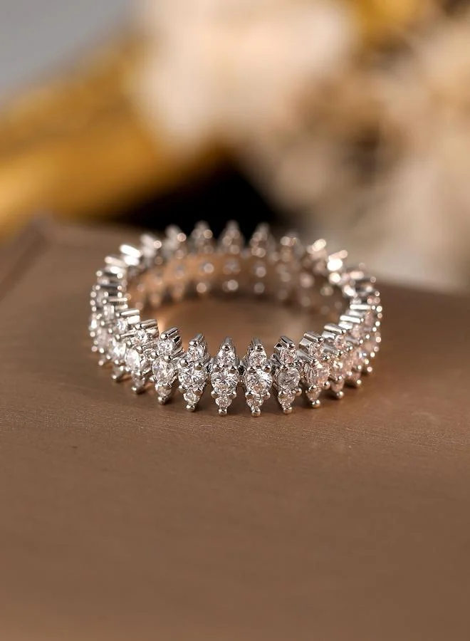 Take Two Silver Zirconia Ring