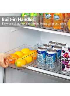 MileMelo 3-Piece Clear Stackable Pantry Food Storage Bins Fridge,Cabinet Kitchen Organization and Storage Fridge Organizers and Storage Clear  - Image 3