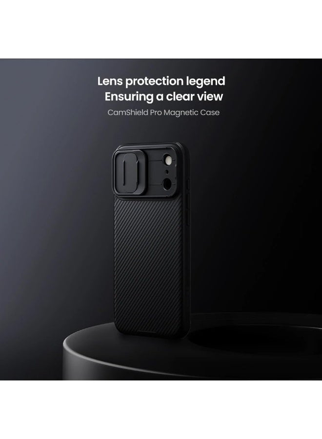 general Magnetic Protective Case for iPhone 17 Pro [Supports Wireless Charging] Slide-Out Camera Cover with Lens Privacy Protection Anti-Slip & Shock-Resistant TPU Bumper Hard PC Back Cover - Image 2