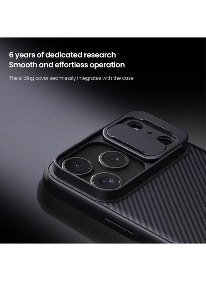 general Magnetic Protective Case for iPhone 17 Pro [Supports Wireless Charging] Slide-Out Camera Cover with Lens Privacy Protection Anti-Slip & Shock-Resistant TPU Bumper Hard PC Back Cover - Image 5