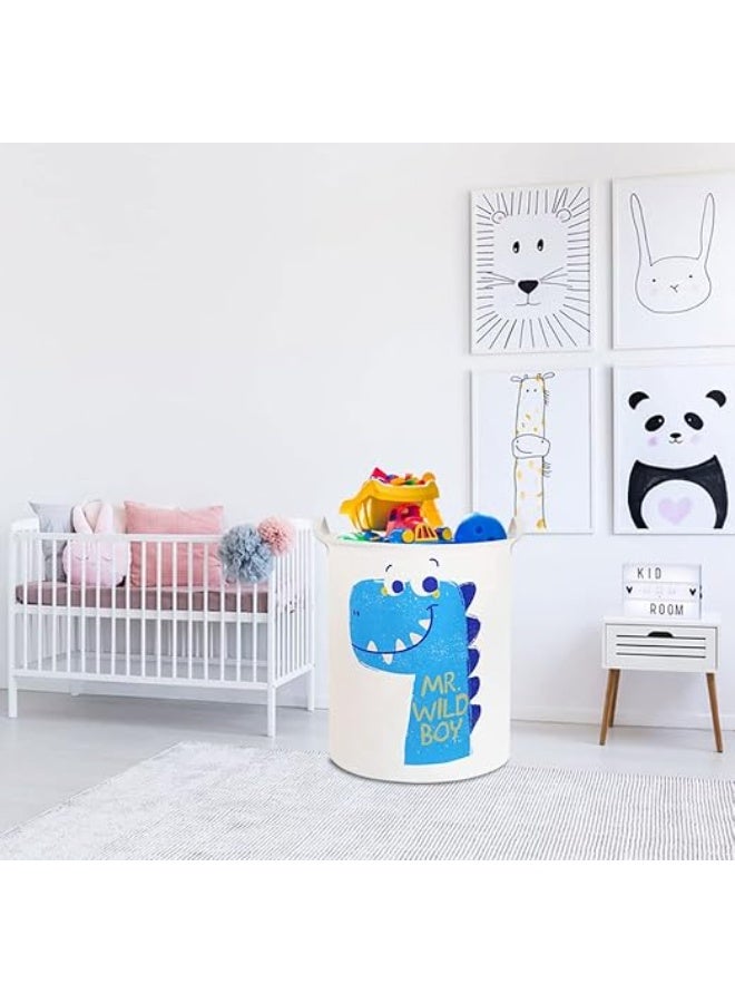 A laundry basket with an attractive cartoon dinosaur design, practical, lightweight and suitable for children's rooms. - Image 4