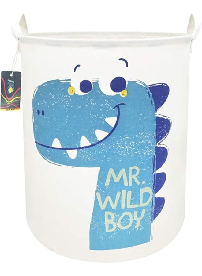A laundry basket with an attractive cartoon dinosaur design, practical, lightweight and suitable for children's rooms. - Image 1