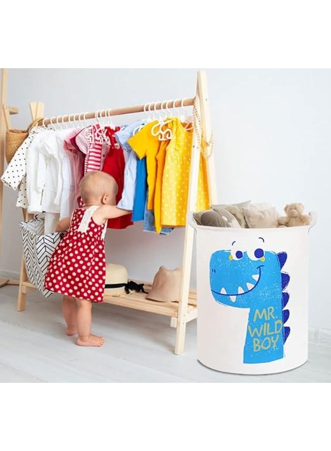 A laundry basket with an attractive cartoon dinosaur design, practical, lightweight and suitable for children's rooms. - Image 3