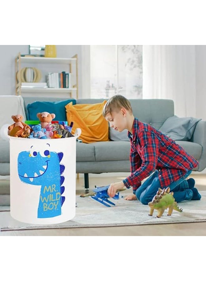 A laundry basket with an attractive cartoon dinosaur design, practical, lightweight and suitable for children's rooms. - Image 2