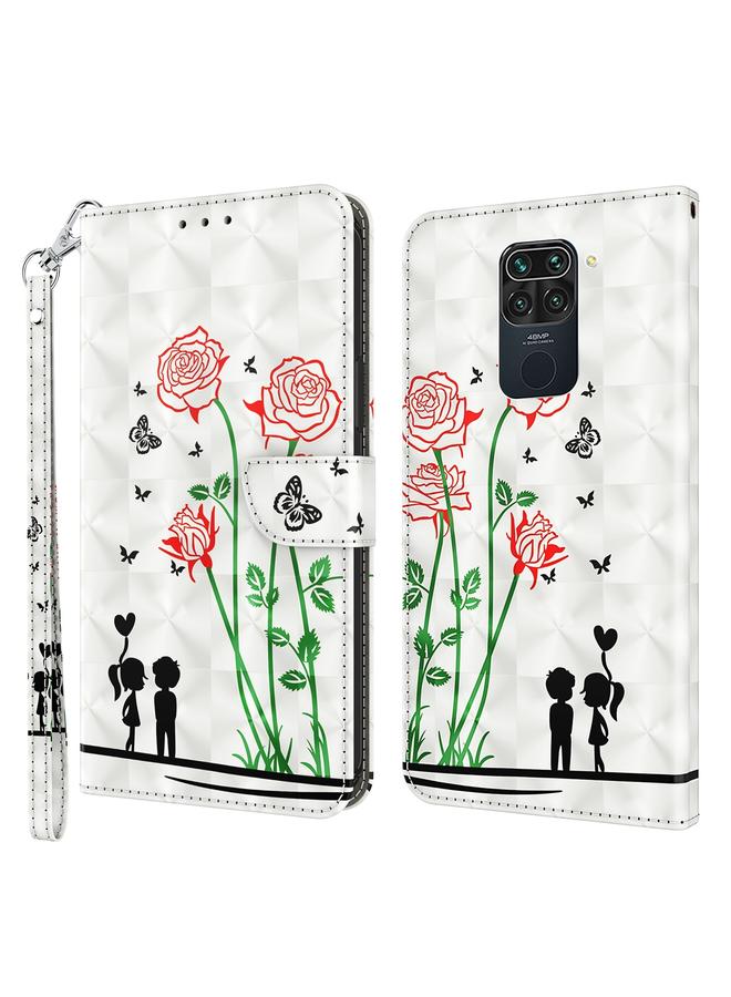 Case For Xiaomi Redmi Note 9 / 10X 4G 3D Painted Leather Phone Case