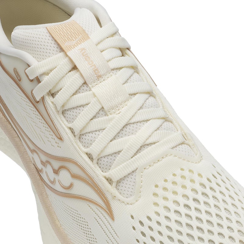 Saucony Women's Ride 18 Sneaker, Vanilla, 7 - Image 3