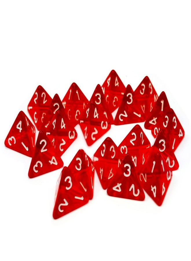 Bescon Standard Sized Transparent Red D4 Dice 20pcs Healing Potion Bottle, 20pcs D4 Health Potion for Dungeons and Dragons Accessory - Image 4