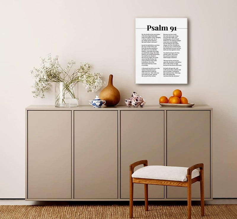 WKYAER Psalms 91 Christian Canvas Wall Art - Image 2