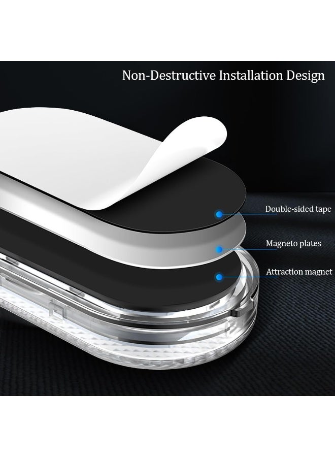 2 PCS Car Led Lights Interior,White Ambient Lighting Car Interior,USB Rechargeable Car Interior Reading Light,Portable Led Lights for Car - Image 2