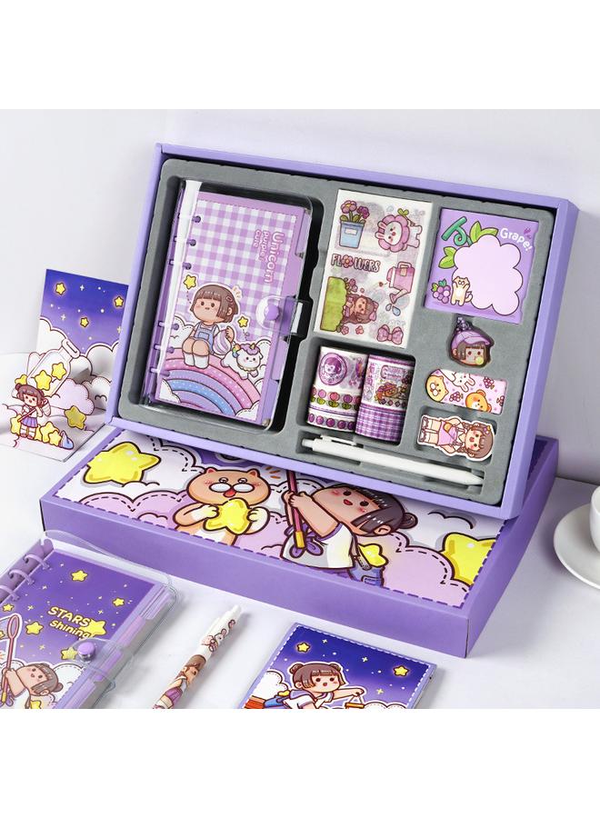 Bluejw Small Mashu Hand Account Book Ins Style Student Gift Creative Book Suit Gift Box Cute Girl's Heart Hand Account - Image 1