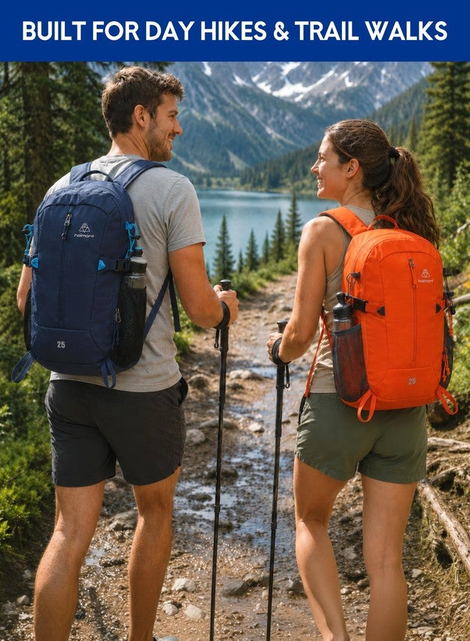 Haimont 25L Lightweight Hiking Daypack with Rain Cover, Navy Blue - Image 2