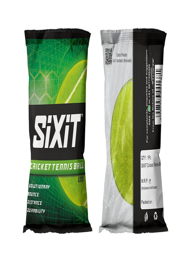 Sixit Rubber Lite Cricket Tennis Ball Pack Of 2, Green - Image 3