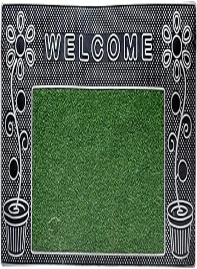 Green Grass Apartment Door Mat 45x75cm - Multi Color 