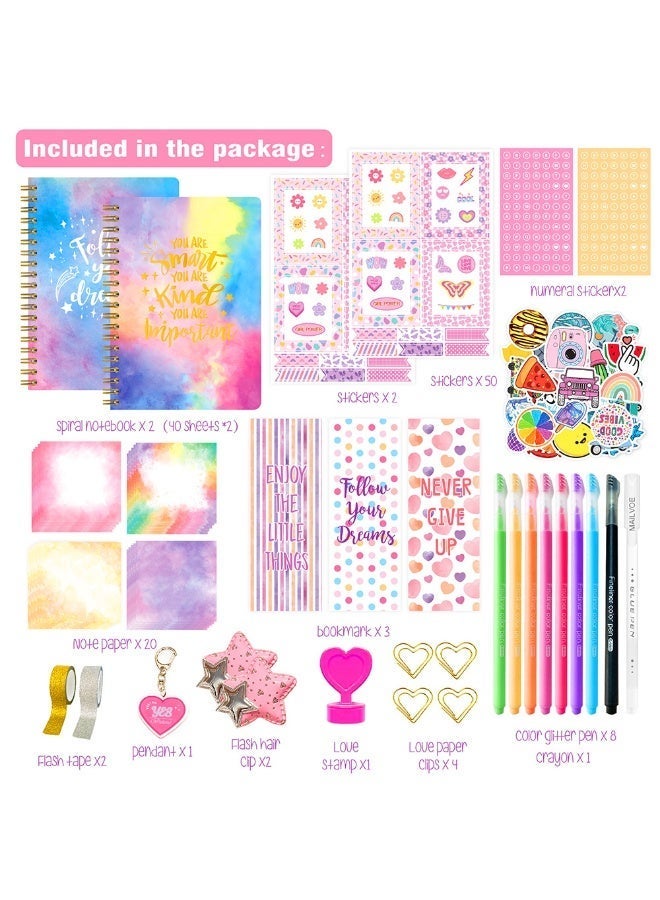 Journal Set for Girls, Kids Diary Scrapbook Kit, Birthday Gift and Back to School Stationery - Image 5