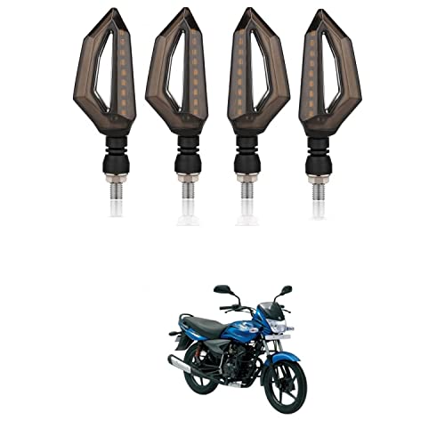 XZRTZ Motorcycle 12 LED Turn Signal Lights Blinker Front Rear Lights Indicator Bike indicator light side indicator Daytime Running Light Rear Front 12V Compatible With B-ajaj Platina 125 - Image 1