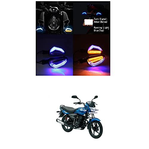 XZRTZ Motorcycle 12 LED Turn Signal Lights Blinker Front Rear Lights Indicator Bike indicator light side indicator Daytime Running Light Rear Front 12V Compatible With B-ajaj Platina 125 - Image 4