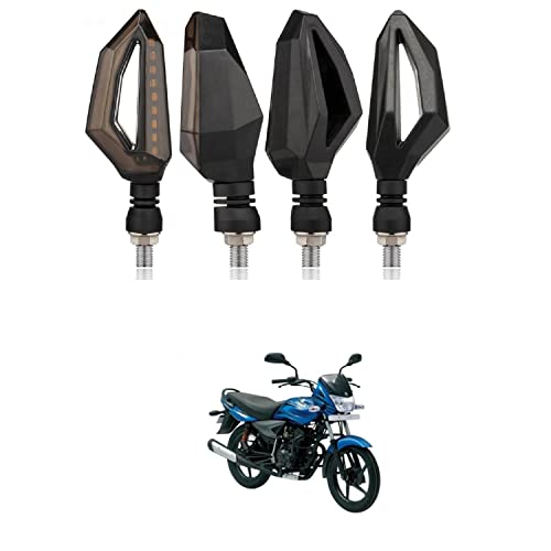 XZRTZ Motorcycle 12 LED Turn Signal Lights Blinker Front Rear Lights Indicator Bike indicator light side indicator Daytime Running Light Rear Front 12V Compatible With B-ajaj Platina 125 - Image 5