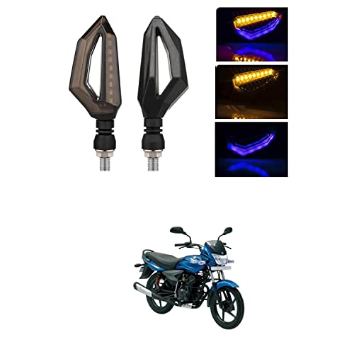 XZRTZ Motorcycle 12 LED Turn Signal Lights Blinker Front Rear Lights Indicator Bike indicator light side indicator Daytime Running Light Rear Front 12V Compatible With B-ajaj Platina 125 - Image 2