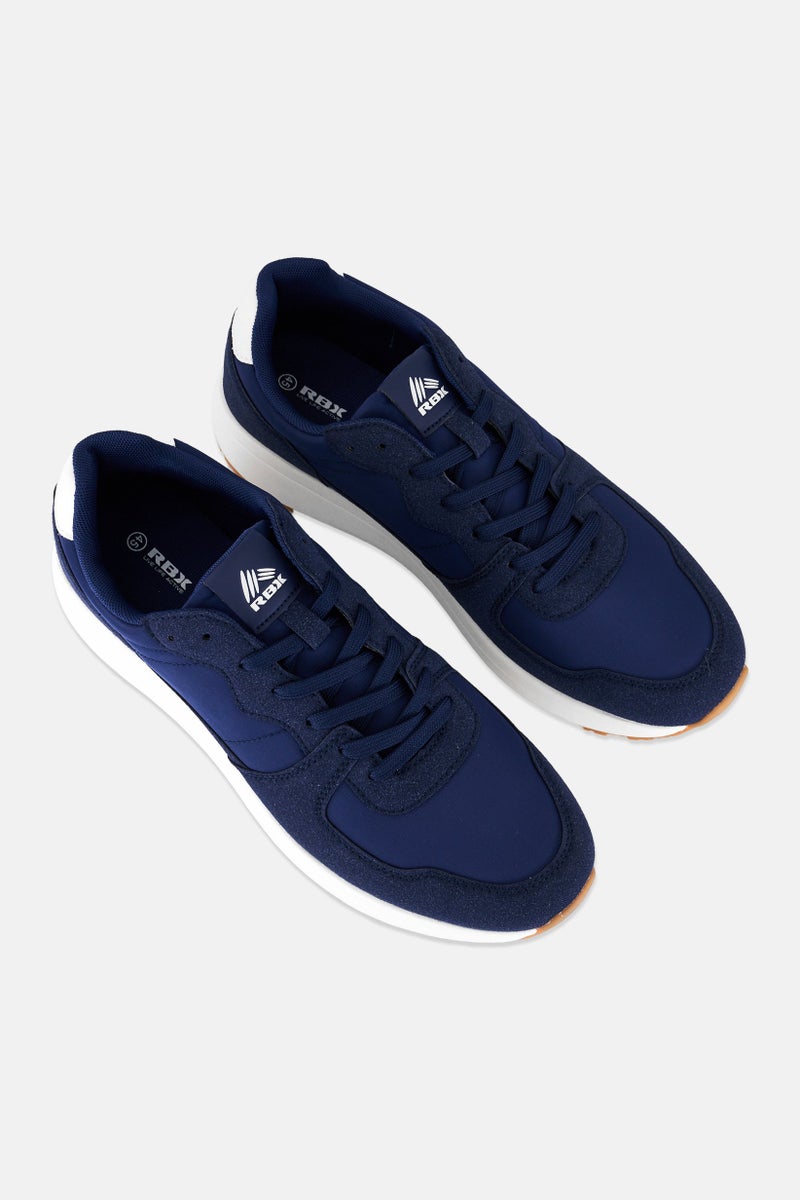 RBX Men Brand Logo Lace Up Outdoor Shoes, Navy - Image 4