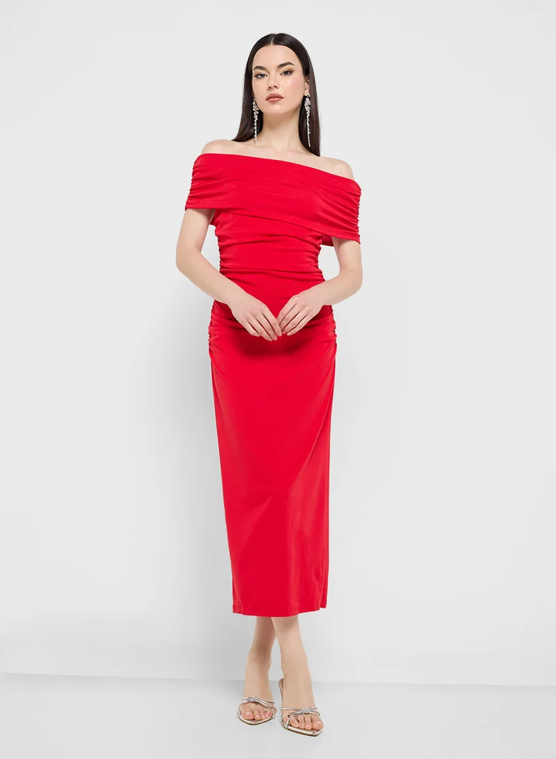 Ginger Off-Shoulder Midi Dress