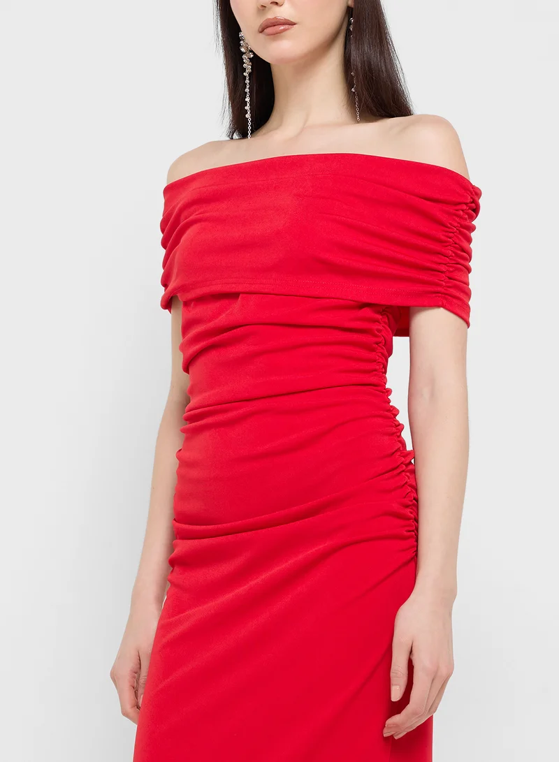 Ginger Off-Shoulder Midi Dress