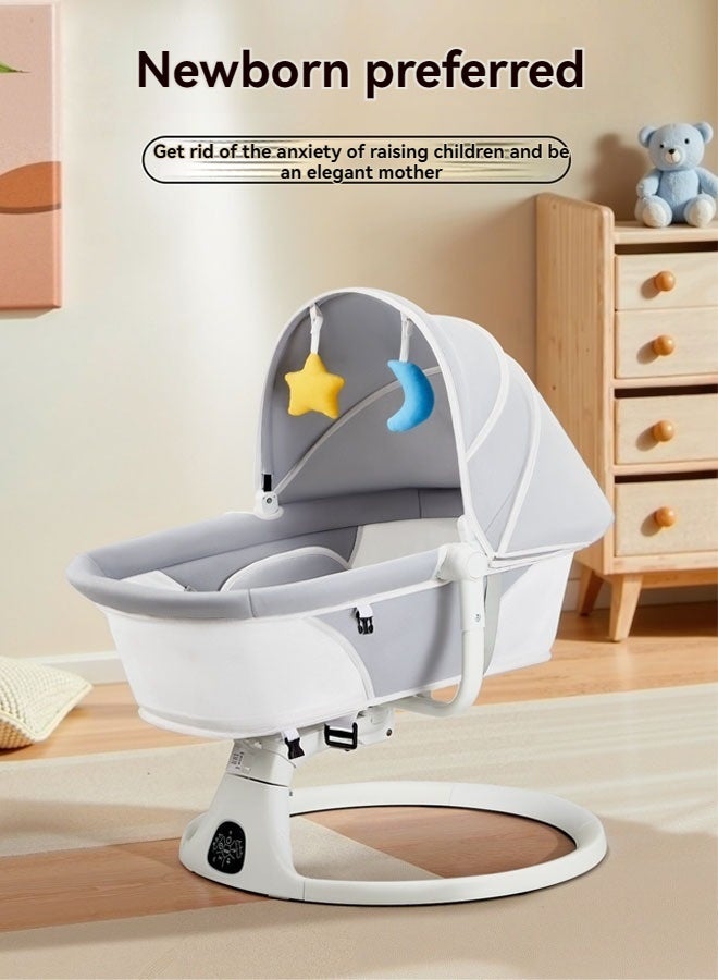 Multi-Functional Bassinet - Portable Rocking Sleeper w/Soothing Melodies,  Adjustable Height - Ideal for Infants to 3 Years Old - Image 1