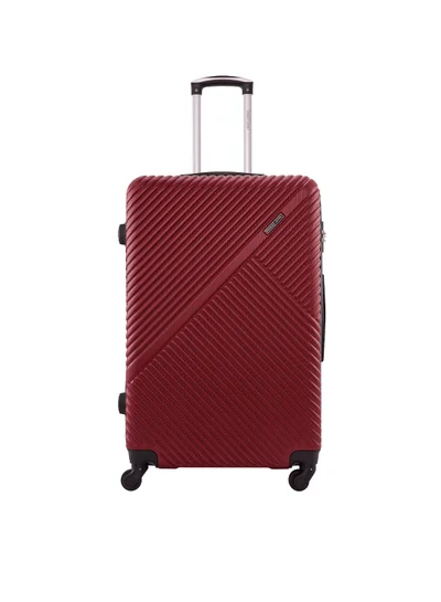 PARAJOHN Cabin Size Lightweight ABS Hardside Spinner Luggage Trolley -20 Inch | Carrying 10KG 4 Wheel Hardshell Suitcase-Burgundy