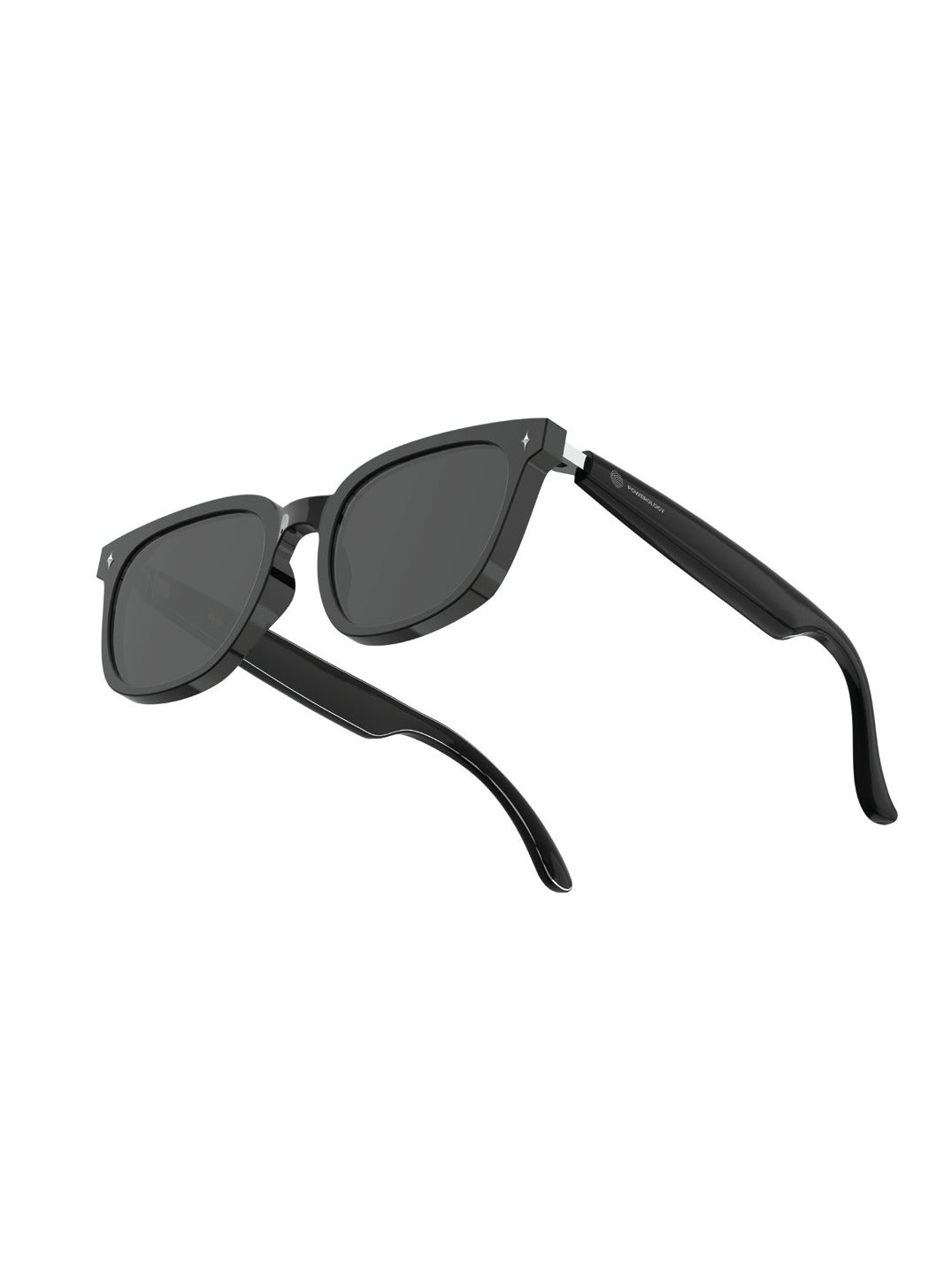 Powerology Smart Audio Sunglasses with UV Protection / Smart Touch Control / 8 Hours Play Time / Magnetic Charging / Bluetooth Version 5.4 / 15m Transmission Distance / Smart Sleep Mode / Auto-Pairing / Low Latency - Black