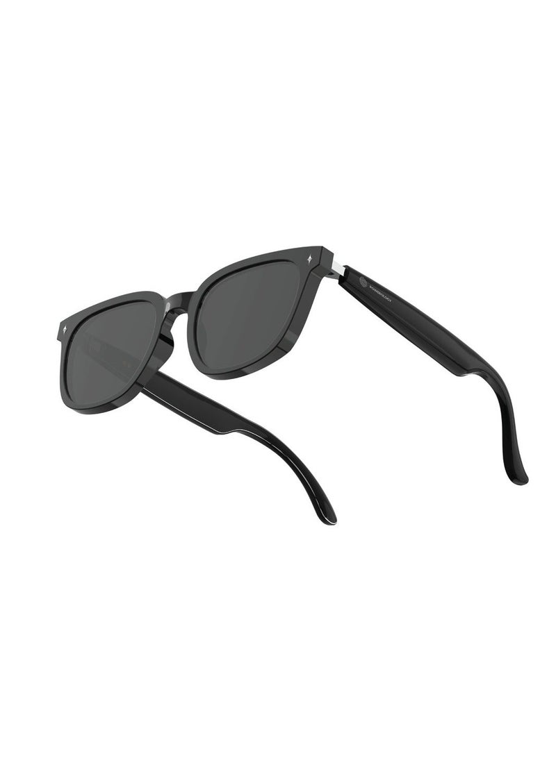 Powerology Smart Audio Sunglasses with UV Protection / Smart Touch Control / 8 Hours Play Time / Magnetic Charging / Bluetooth Version 5.4 / 15m Transmission Distance / Smart Sleep Mode / Auto-Pairing / Low Latency - Black - Image 1