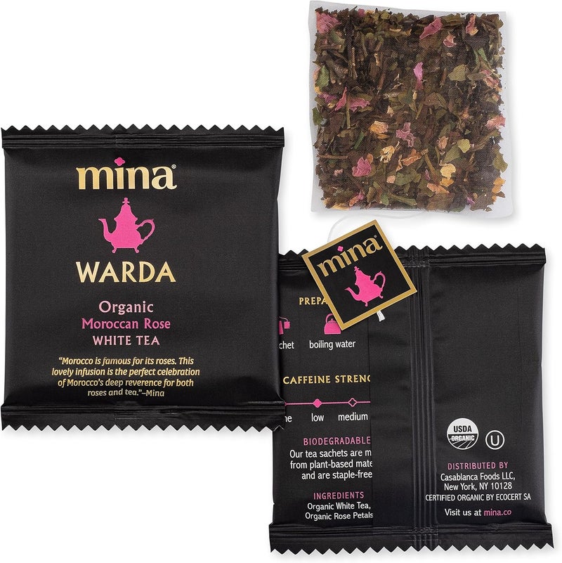 Mina Warda Organic Moroccan Rose White Tea - Image 4