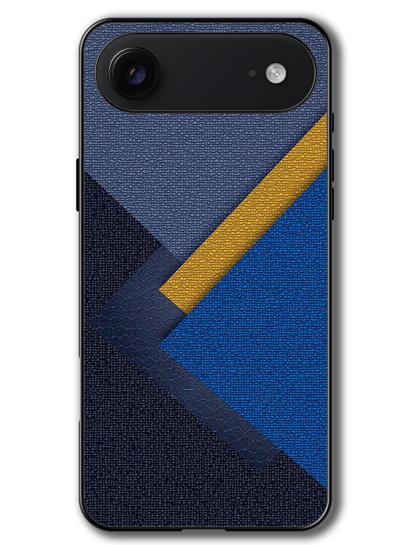 Theodor Case Compatible with Apple iPhone 17 Air 6.5 Inch Protection Shockproof Bumper Cover Triangles Leather Shades Pattern - Image 1