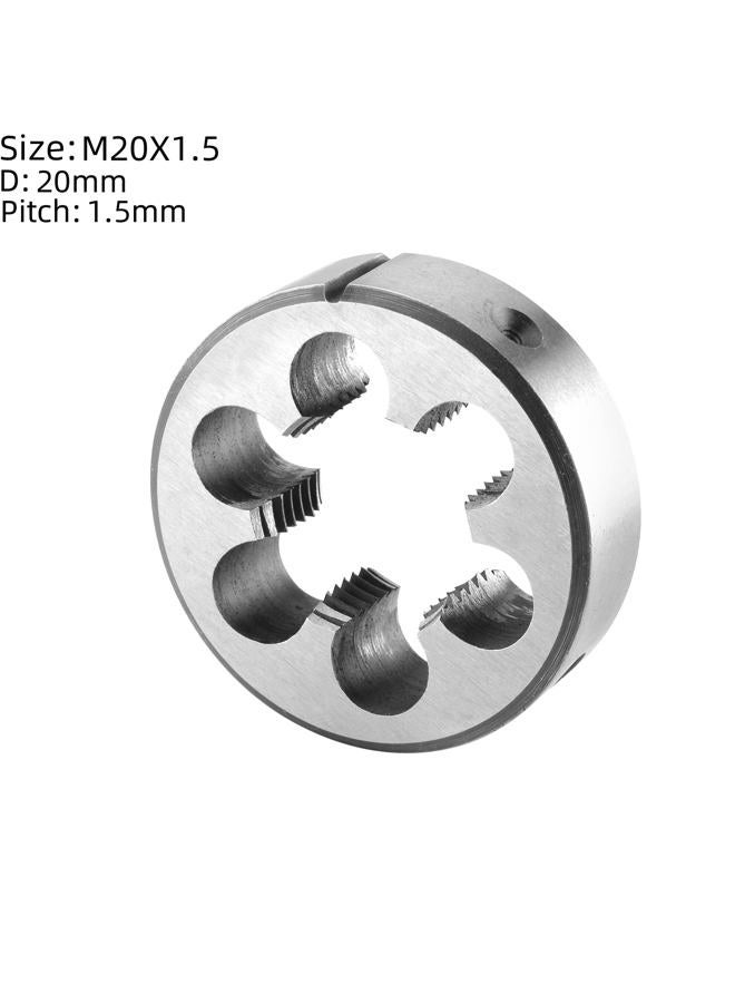 Burkit M20 X 1.5 Tap and Die Set, M20 x 1.5 Machine Thread Tap and Round Die Right Hand - Image 3