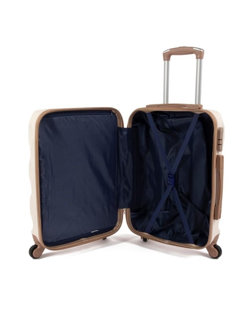 ليمرا طقم حقائب سفر بعجلات مكون من 5 قطع , بيج -جولد - Image 4