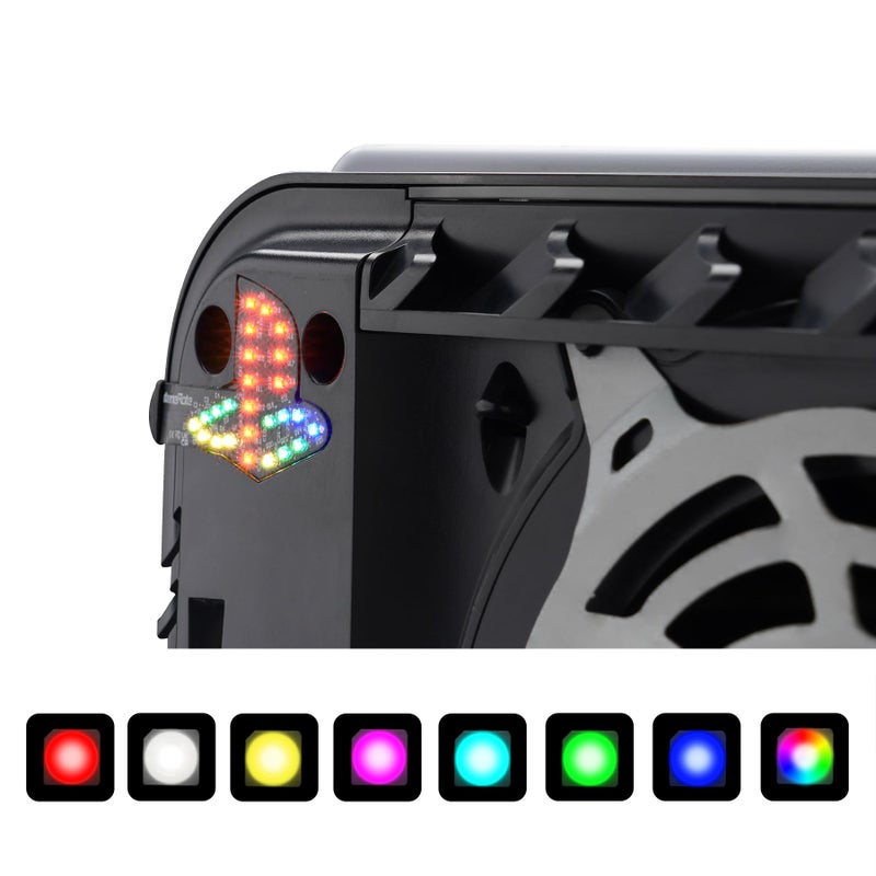 eXtremeRate 7 Colors 40 Effects RGB Rainbow Logo LED Kit for PS5 Console (2020 CFI-1 Series), Illuminated Lighting Decoration Logo LED Board for PS5 Disc & Digital Edition Console - Image 3