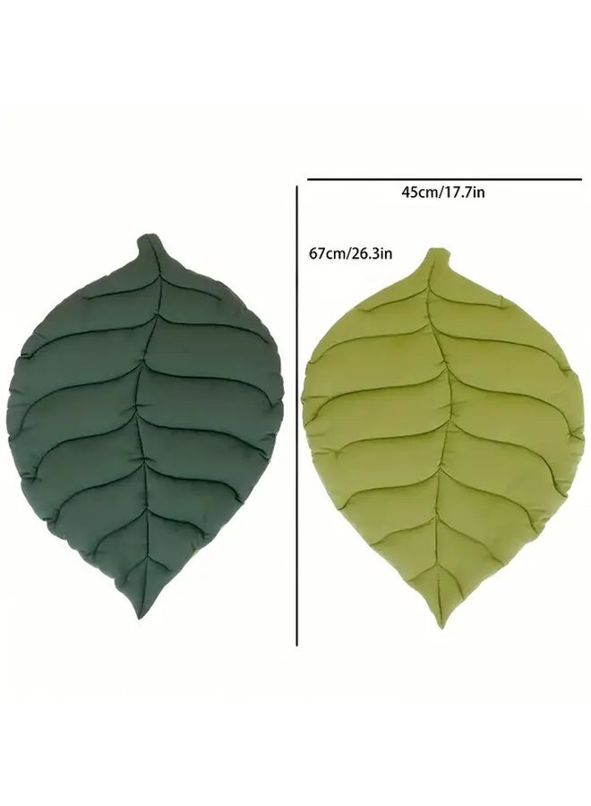 Leaves 2 Pieces Cat Dog Bed Mats Soft Washable Non Slip Pet Cushions With Geometric Pattern Durable Polyester For All Season Comfort Indoor Outdoor Use Easy Clean Design For Cats Small Dogs - Image 3