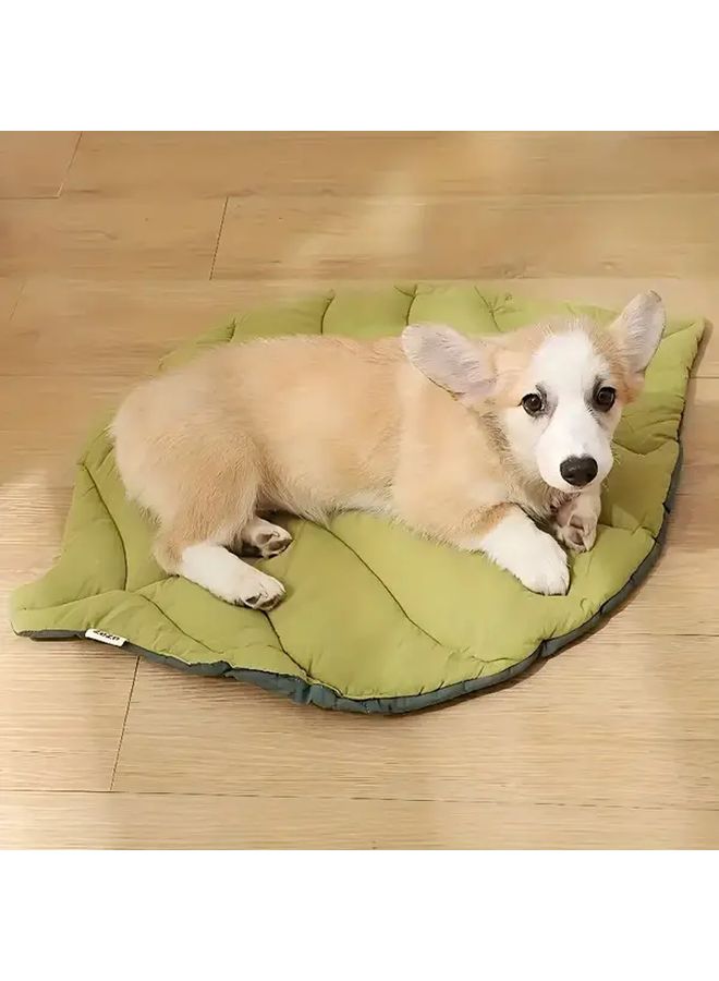 Leaves 2 Pieces Cat Dog Bed Mats Soft Washable Non Slip Pet Cushions With Geometric Pattern Durable Polyester For All Season Comfort Indoor Outdoor Use Easy Clean Design For Cats Small Dogs - Image 4