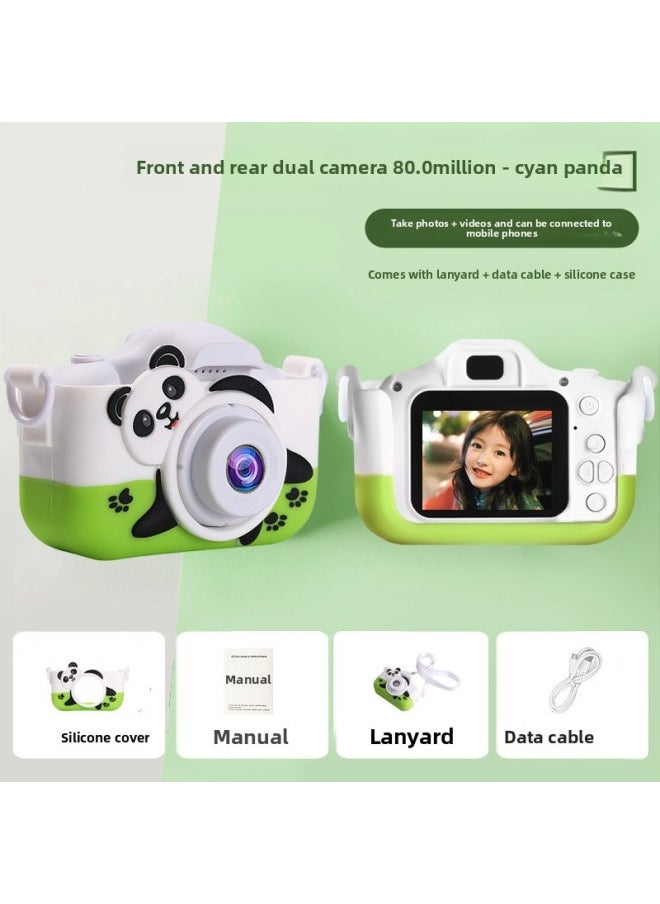 Children's Digital Small SLR Camera Front And Back HD Double-camera Cartoon Mini Camera-Color:X5S Panda  - Image 1