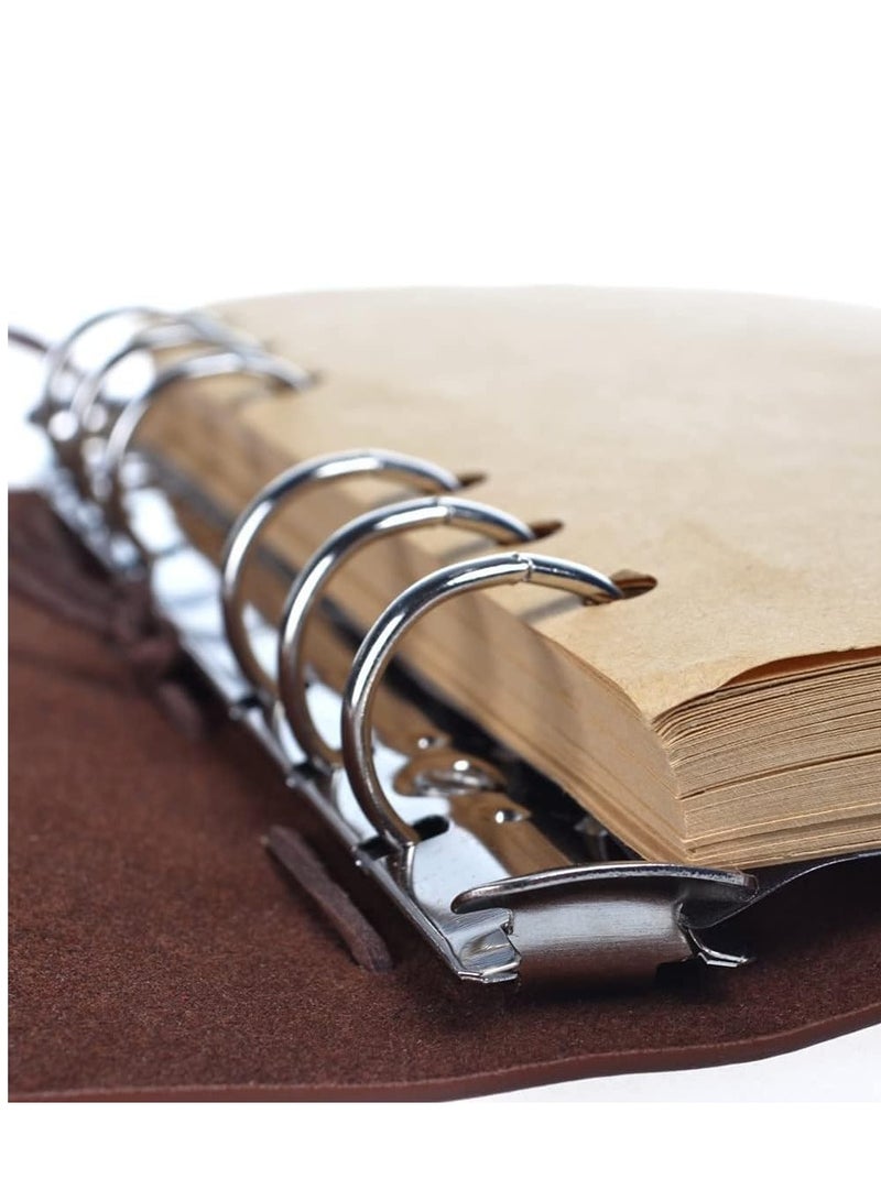 Leather Notebook, Vintage Refillable Writing Journal, Classic Embossed Travel Journal Diary, Spiral Bound Notepad Travel Diary, Easy to Store, Used for Write in for Women Men - Image 5