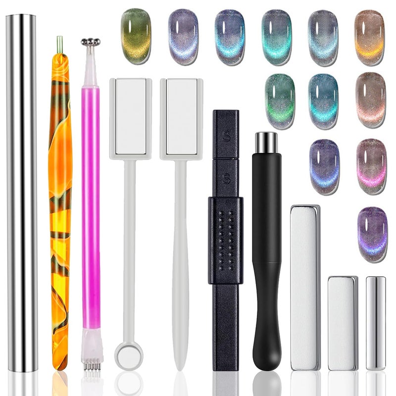 WOKOTO Wokoto 10pcs Cat Eye Nail Art Magnet Pens  Magnetic Sticks for Gradient Ombre Design
