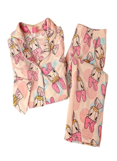 Zizi-print pajama pants with buttons
