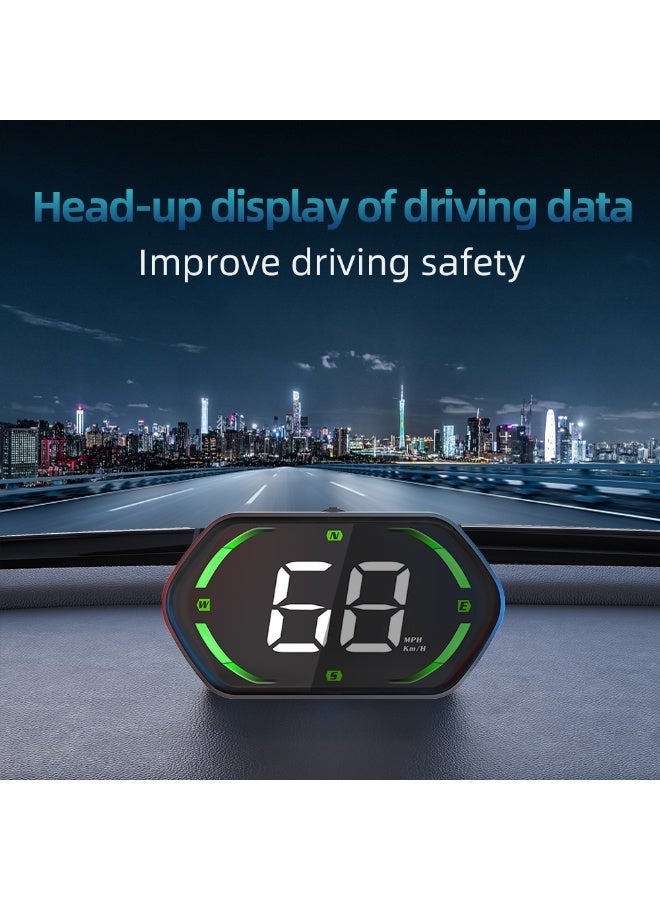 رايهونغ عرض أمامي للسيارات (HUD) مع سرعة أميال/كلم، عداد سرعة GPS، تنبيه تجاوز السرعة، إنذار التعب، خط إضاءة كبير، تشغيل مباشر عبر USB، سطوع تلقائي - يناسب جميع المركبات (أخضر) - Image 4