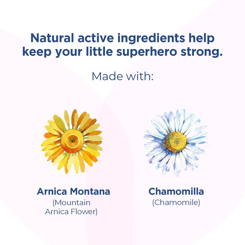 Hyland's أقراص هايلاندز للأطفال لتهدئة النهار مع البابونج، تخفيف طبيعي من عدم الراحة الفموية، والتهيج، والتورم، حتى 62 جرعة (عبوة من 1، 125 عدد إجمالي)  - Image 2