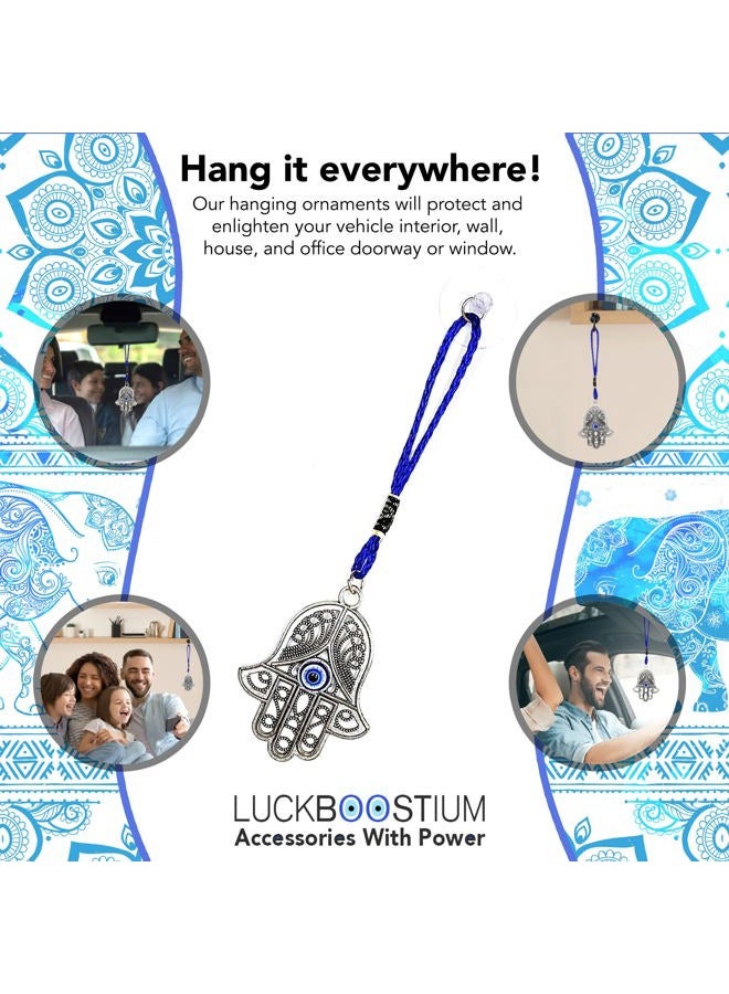 LUCKBOOSTIUM Bravo Team Lucky Blue Evil Eye Hanging Hamsa for Protection and Blessing, Pendant Decoration for Car, Home and Office, Great Gift - Image 5