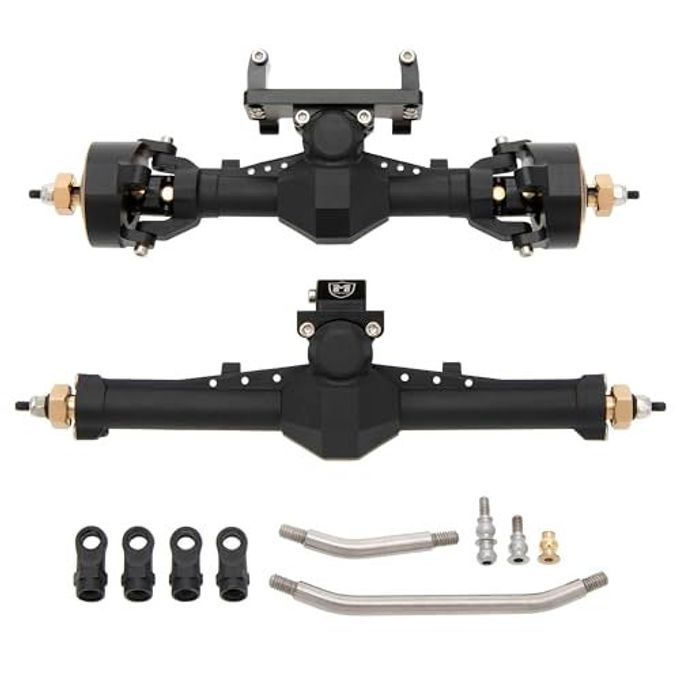 MEUS RACING Nylon SCX24 Axles with Isokinetic 3-Section CVD for Axial SCX24 C10 JLU Gladiator Bronco Deadbolt 1/24 RC Crawler, +5mm Widened and 52 Max. Steering Angle - Image 1