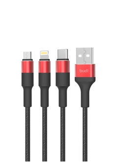 budi 3 in 1 Powerline Fast Charge Cable,1.2m, 162T3  - Image 2